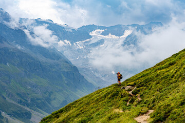 hiker in the mountains