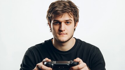 Portrait of young gamer.