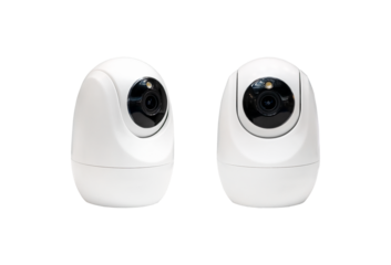 Isolated indoors smart security camera. Surveillance cameras. CCTV.