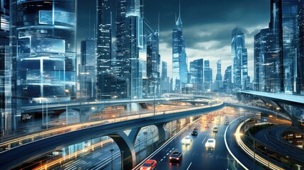 Fototapeta premium scape road city