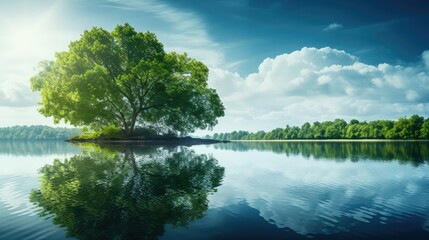 stillness water on transparent background