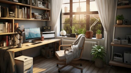 living cozy home office