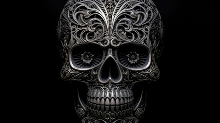 intricate black background metal