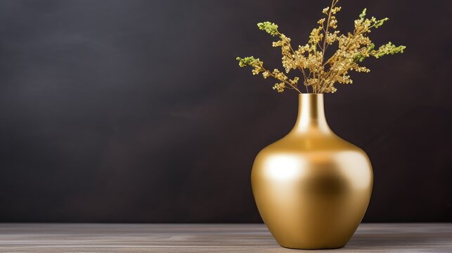 minimalist gold vase