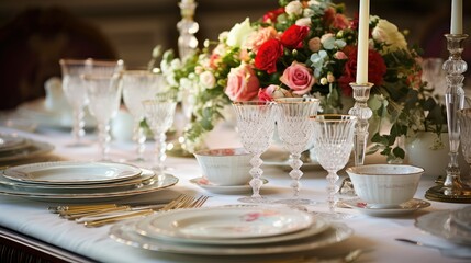 Fototapeta premium crystl setting a table