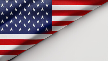 American corner. Vector label with flag