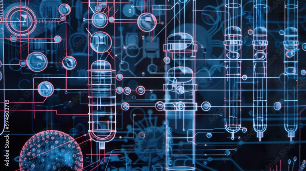 Poster blueprint of a scientific experiment with multiple trials, showing how repetition and replication ar