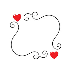 Celebrate love with this Hearts and Swirls Valentine’s Day frame vector illustration, perfect for romantic cards, invitations, and decorative designs.