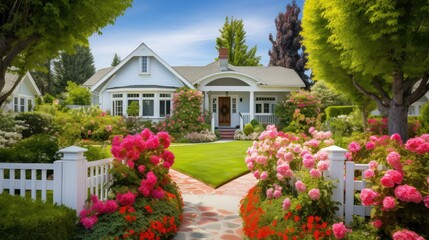 Fototapeta premium garden front yard house