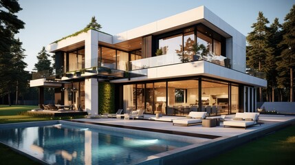 Fototapeta premium sleek luxury houses