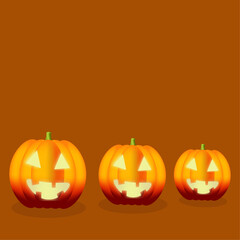 Halloween pumpkin card template