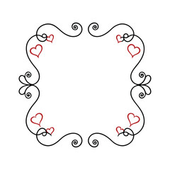 Celebrate love with this Hearts and Swirls Valentine’s Day frame vector illustration, perfect for romantic cards, invitations, and decorative designs.