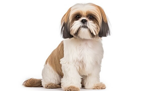 dog shih tzu white background