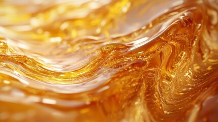 Abstract Golden Liquid Texture Background