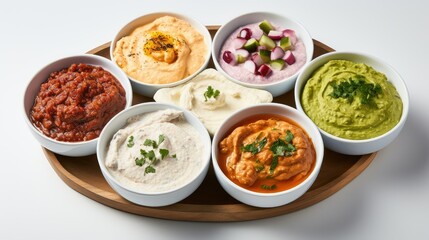 tzatziki mediterranean food white background