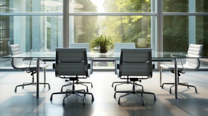 glass business meeting table