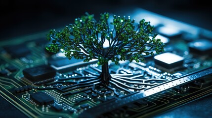 patterns circuit board tree