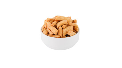 Indian Namkeen In white bowl Without Background