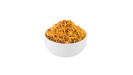 Indian Namkeen In white bowl Without Background