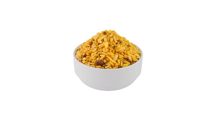 Indian Namkeen In white bowl Without Background
