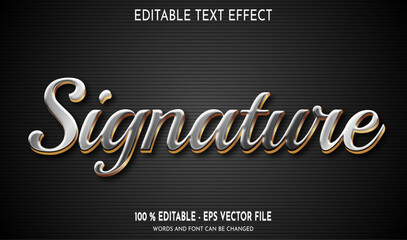 signature editable text effect