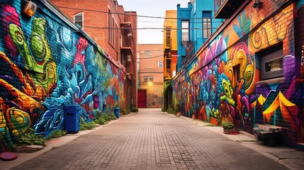 Fototapeta premium mural wall with art