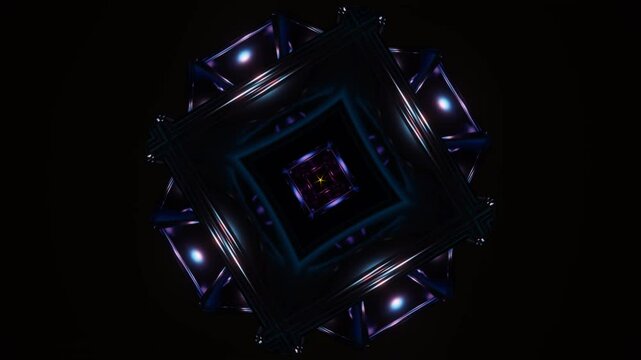Colorful strobe lights flash in an abstract, futuristic VJ loop.
