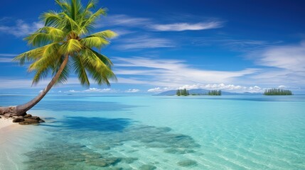 tropical island palm tree