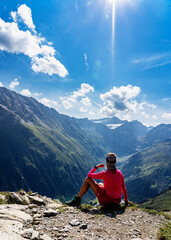 Fototapeta premium hiker in the mountains