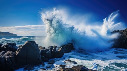 Naklejka premium strength blue power