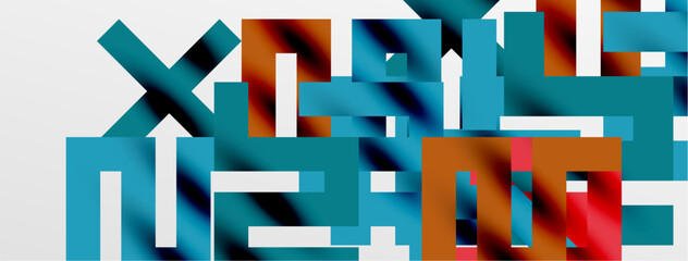 Colorful squares, lines minimal abstract background. Vector Illustration For Wallpaper, Banner, Background, Card, Book Illustration, landing page