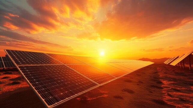 Solar panels on the surface of Mars, futuristic space colonization powered by renewable energy - Powered by Adobe