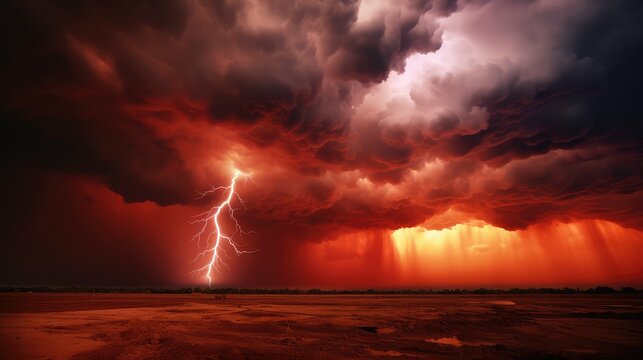 lightning red thunder