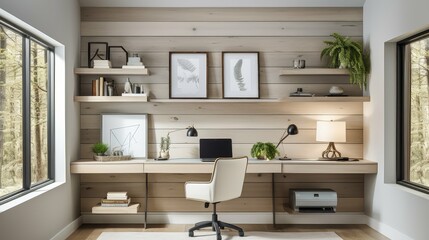 office shiplap wall