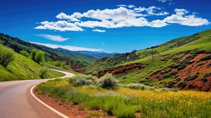Obraz premium mountain road with sky