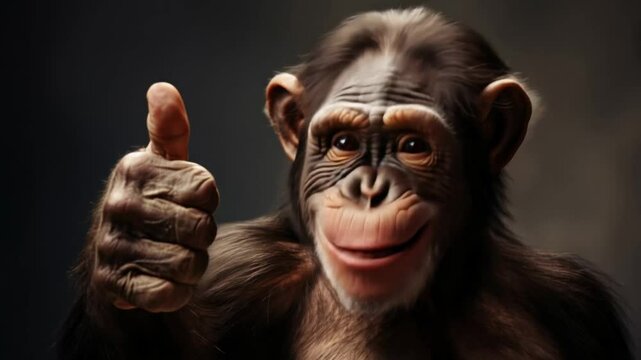Happy Monkey Giving Thumbs Up