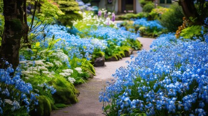 Obraz premium not blue flower border