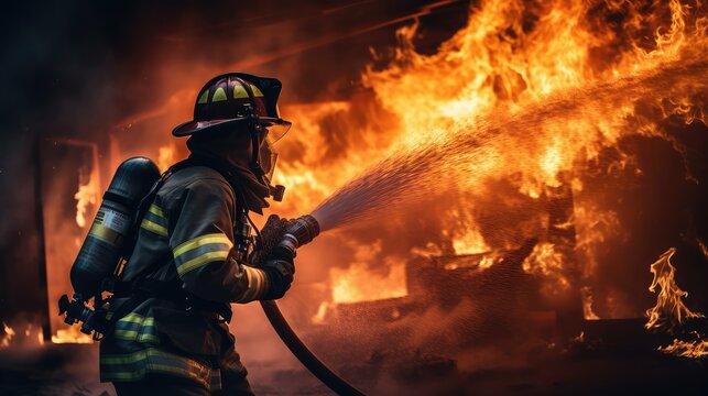 building using a fire extinguisher