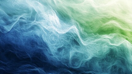 Obraz premium Abstract Blue and Green Wavy Lines Pattern