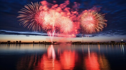 bursts red white  blue