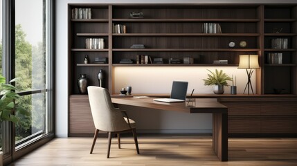 Fototapeta premium office built in desk