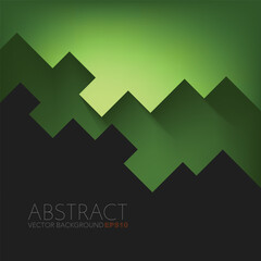 Green graphic geometric triangle overlap vector layer background for text and message design