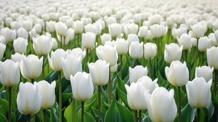 tulips white flower background
