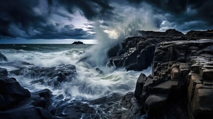 Obraz premium ocean stormy water