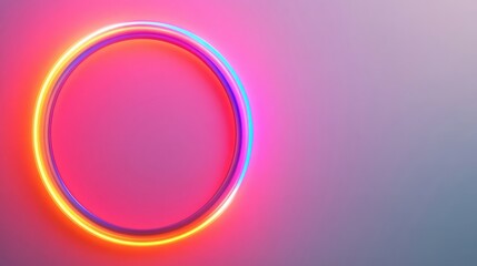 Fototapeta premium Minimal concept of Black Friday, Black Friday sale banner with glowing edges, retro neon style, vibrant colors, isolated on white background, Copy space for text, no logo, no brand, no trademark