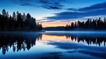 Fototapeta premium lake ink blue