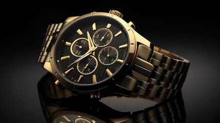 Obraz premium stylish black gold ornaments