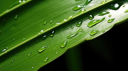 rain palm tree leaf