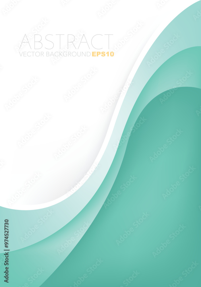 Poster Green graphic geometric triangle overlap vector layer background for text and message design