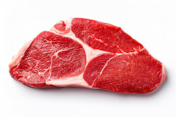 Obraz premium Raw meat on a white background